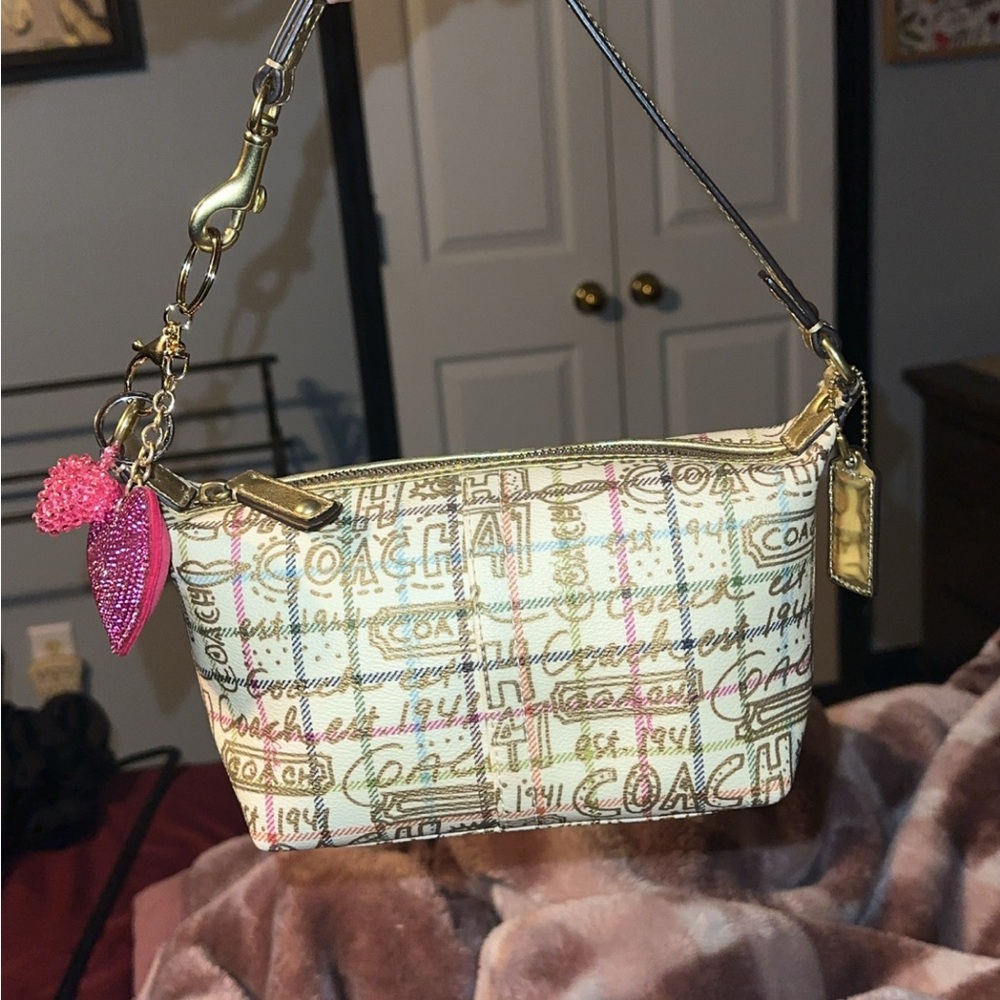 Coach Multicolor Signature Wristlet